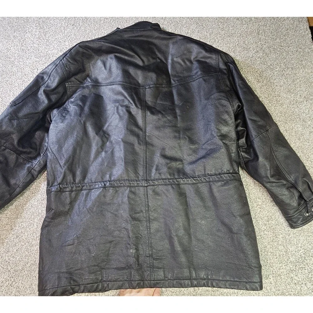 Vintage Expression Contemporary Men’s Leather‎ Jacket SZ L Black Great Condition